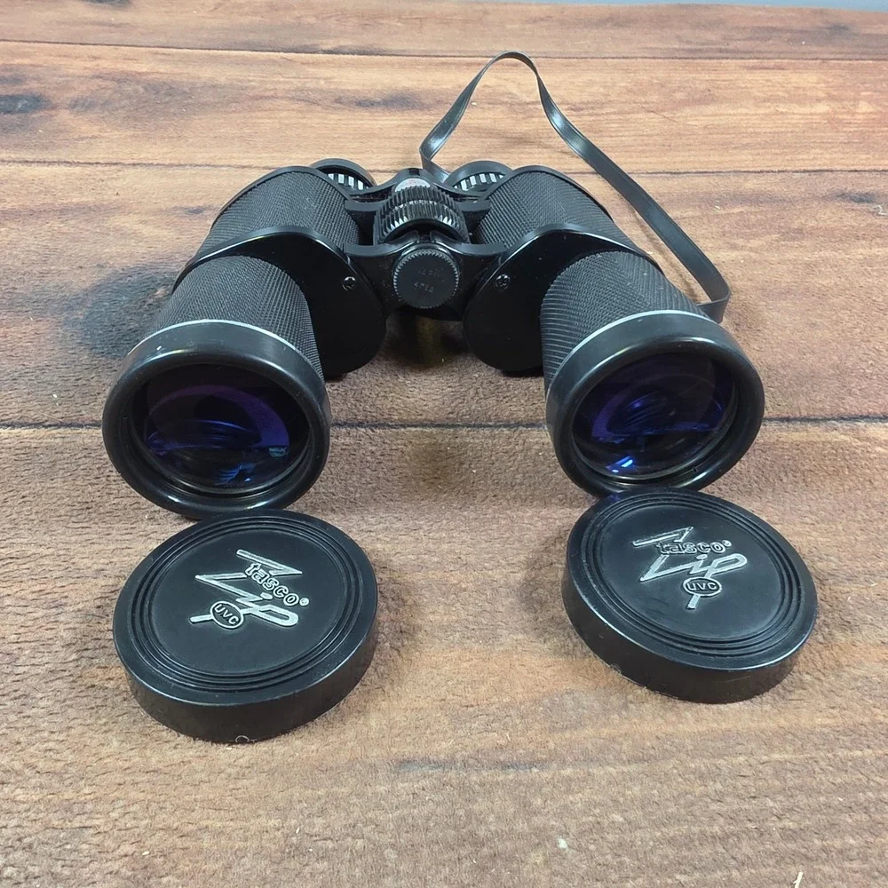 Tasco Zip 108Z Zoom Binoculars Adult OS Black Good 8x-20x50mm Case Caps
